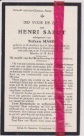 Devotie Doodsprentje Overlijden - Henri Sabot Echtg Stefanie Mares - St Andries 1860 - Gistel 1933 - Obituary Notices