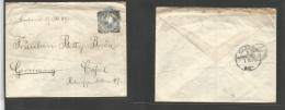 Great Britain - Stationery. 1892 (30 Sept) Chester - Germany, Cassel (1 Oct) 2 1/2d Prussian Blue Embossed Stat Envelope - ...-1840 Vorläufer