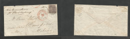 GREAT BRITAIN. 1868 (28 Apr) Liverpool - USA, Alabama, Demopolis. Fkd Env 6d Lilac, Tied Grill 166 Cds Via NY Paid All ( - ...-1840 Voorlopers