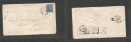 GrB - British Levant. 1897 (22 Febr) Lebanon, Beyrouth - USA, Mich, Kalamayoo (14 March) 40p QV Ovptd Issue Fkd Env, Cds - ...-1840 Voorlopers