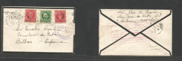 CUBA. 1939 (March) Habana - Bilbao, Peninsula. Carta Con Franqueo Tarifa 5c Y Marca Paquete / Paquebot Lisboa (13 Marzo) - Sonstige & Ohne Zuordnung