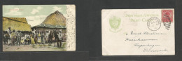 CUBA. 1907 (12 Dec) Habana - Denmark, Cph. Village Color Photo Single Fkd Ppc. Nice Card. - Other & Unclassified