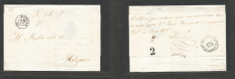 CUBA. 1859 (19 Enero) Habana - Holgin. Sobre Servicio Oficial Real AP. Al Dorso Cargo Y Baeza Llegada. Muy Bonito. - Other & Unclassified