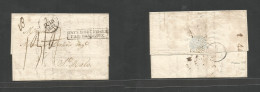 CUBA. 1828 (20 Marzo) Habana - Francia, St. Malo (7 Junio) Carta Con Texto, Marca "Pays Outremer Pair Bordeaux" Y Cargos - Other & Unclassified