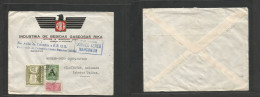 COLOMBIA. 1951 (5 July) Armenia - USA, Wilmington, Delaware. Multifkd Illustrated Envelope, Tied Cds. Air Cachets Incl " - Colombie