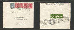 COLOMBIA. 1920 (17 Oct) Scadta, Bogota - Germany, Darmstadt. Air Multifkd Env, Reverse Transited. VF. - Kolumbien