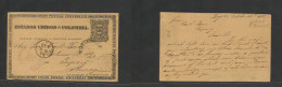 COLOMBIA. 1895 (11 Oct) Bogota - Germany, Leipzig (12 Nov) Via Barranquilla + French Octagonal Pqbt "Savanilla / Ligne D - Kolumbien