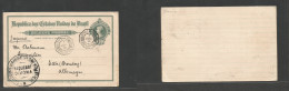 Brazil -Stationary. 1914 (7 July) Paquebot Divona / Comp Navegation Sud Atlantique (xxx) 50 Rs Stat Card, French Octagon - Other & Unclassified