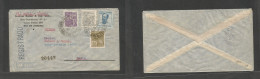 Brazil - XX. 1942 (15 April) RJ - Switzerland, Basel (4 May 42) Via Natal - Lisboa. Registered Multifkd Air Envelope At  - Other & Unclassified