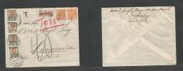 Brazil - XX. 1934 (25 Febr) Mangaria, Jacaraby - Switzerland, Langnau (15 March) Multifkd + Taxed Envelope, Tied Cds + A - Other & Unclassified