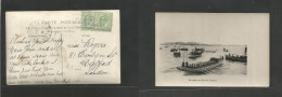Brazil - XX. 1909 (14 Dec) Paquebot Mail. GB Used Santos (S. Paulo Harbour) - London, Deptford, UK. Multifkd Photo Ppc,  - Other & Unclassified