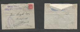 Brazil - XX. 1908 (30 Abr) GB Used. Paquebot Mail. Pernambuco - England, Surrey. Several Aux Cachet Incl RMSP Araguaya.  - Other & Unclassified