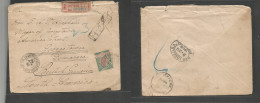 Brazil - XX. 1905 (26 Aug) Duque De Baxias - British Guiana, Demerara. Registered 1000rs Fkd Envelope Tied Cds + R-cache - Andere & Zonder Classificatie