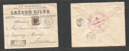 Brazil - XX. 1902 (Sept) Jaguary Sul De Minas - France, Epernay (13 Oct) Illustrated Registered 700rs Fkd Envelope, Tied - Autres & Non Classés