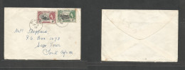 BC - St. Helena. 1958 (2 Sept) GPO - South Africa, Capetown. Multifkd QEII Envelope, Tied Cds. Fine. - Other & Unclassified