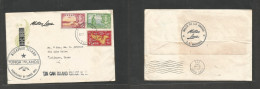 BC - Tonga. 1932 (27 Sept) Canoe Mail. Niuafoou - USA, Texas, Hardingen (Oct 25) Multifkd Env. VF. - Other & Unclassified