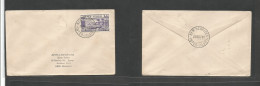 BC - New Hebrides. 1949 (29 Nov) GPO - New Zealand, Aukland. 15c Gold Single Fkd Env, Cds, Also Cds. Fine. - Sonstige & Ohne Zuordnung