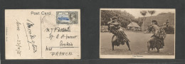 BC - Fiji. 1935 (25 Nov) Silver Jubilee. Suva - France, Roubaix. Single 2d Fkd Ppc, Tied Cds. Fine. - Other & Unclassified