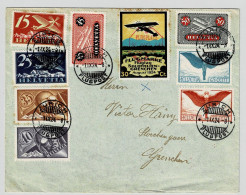 Schweiz Brief Flugtag Solothurn-Grenchen 1.IX.24 Stockflecken - Eerste Vluchten