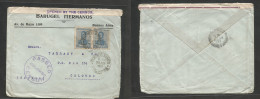 Argentina - XX. 1917 (30 June) Buenos Aires - Ceylon, Colombo, Indian Ocean (25 Aug) Comercial Multifkd Envelope, Censor - Otros & Sin Clasificación