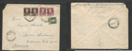 Argentina - XX. 1916 (3 Nov) Chilecito - Germany, Berlin. Multifkd Env, At 15c Rate, Tied Cds. Reverse Est Y Vag Postal  - Altri & Non Classificati