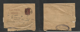 Argentina - Stationery. C. 1912. Buenos Aires - Ceylon, Colombo, Indian Ocean. 1/2c Red Brown Stat Wrapper. Rarity Dest. - Other & Unclassified