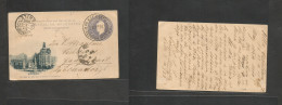 Argentina - Stationery. 1897 (29 Sept) Villa Catalinas - Ecuador, Guayaquil, Via Buenos Aires - Chile, Valparaiso 6c Gre - Other & Unclassified