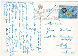 BELGIQUE N°1376 (y&t) Dinant 14 Juin 1966 Pour Metz / Institut Météorologique - CP Dinant-sur-Meuse - Lettres & Documents