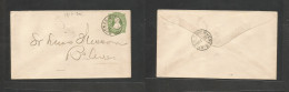 Argentina - Stationery. 1890 (13 Dec) Buenos Aires Local Usage. 16c Green Embossed Stat Envelope, Cds. Fine Cond. - Other & Unclassified