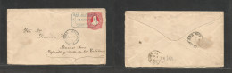 Argentina - Stationery. 1889 (4 Aug) San Antonio, Cordoba - Buenos Aires (5 Aug) Deposito Muelle De Las CATALINAS 8c Red - Andere & Zonder Classificatie