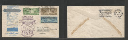 Airmails - World. 1936 (11 May) Zeppelin. USA - Germany. Multifkd Illustr Envelope, Special Cachet. VF - Sonstige & Ohne Zuordnung