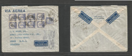 Airmails - World. 1937 (10 June) Brazil - UK Via Condor - Lufthansa. Tied Label + Special Cachet. Air Multifkd Env Incl  - Autres & Non Classés