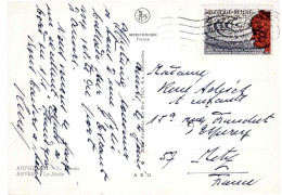 BELGIQUE N°1375 (y&t) Anvers 4 Juin 1966 ? Pour Metz / Musée De L'Afrique - CP Anvers La Rade - Briefe U. Dokumente