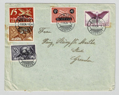 Schweiz Brief Zürich Flugpost 1.X.24  Stockflecken - Premiers Vols