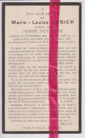 Devotie Doodsprentje Overlijden - Marie Louise Sesier Wed Desiré Duthieuw - Zonnebeke 1849 - 1935 - Obituary Notices