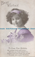 R106408 Greetings. Best Wishes. Little Girl - Monde