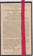 Devotie Doodsprentje Overlijden - Felicie Samyn Wed Elie Parret - Zonnebeke 1876 - Westvleteren 1936 - Todesanzeige