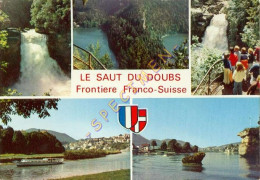 25. LE SAUT DU DOUBS – Frontière Franco-Suisse Multivues – Blason (animée)(voir Scan Recto/verso) - Altri & Non Classificati