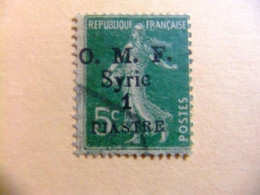 55 SYRIE - SIRIA / OCUPACION FRANCESA (sello De FRANCIA 1900 Sobrecar. O.M.F. Syrie)/ YVERT 34 FU - Oblitérés