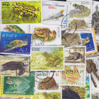 40 Timbres Différents: Grenouilles, Tortues, Crocodiles, Serpents.. - Sonstige & Ohne Zuordnung