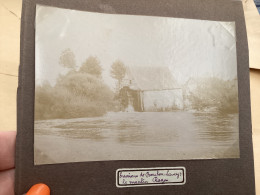 Photo Snapshot 1900 BOURDON-LANCY Environ Le Moulin Ragon Homme Devant Le Moulin - Personnes Anonymes