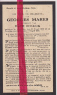 Devotie Doodsprentje Overlijden - Georges Mares Echtg Flavie Declerck - Gistel 1885 - 1931 - Obituary Notices