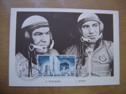 RYOUMINE POPOV Carte Maximum Cosmonaute ESPACE Salon De L'aéronautique Bourget - Colecciones