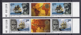 Bosnia Serbia 2009 Sailing Ships Explorers Marco Polo Amerigo Amerigo Vespucci Italy Spain, Middle Row MNH - Schiffe