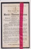 Devotie Doodsprentje Overlijden - Marie Bonnez Wed Martin Maerten - Roesbrugge 1842 - Haringe 1926 - Todesanzeige