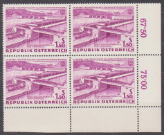 1962 , Verstaatlichte Elektrizitätswirtschaft ,Kraftwerk Ybbs - Persenbeug ( Mi.Nr.: 1104 ) (2) 4-er Block Postfrisch ** - Unused Stamps