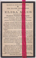 Devotie Doodsprentje Overlijden - Elisa Maes Echtg Frederic Deschryver - Stavele 1864 - Leisele 1926 - Obituary Notices