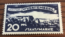 Württemberg Dienst 1920 Postfrisch ** MNH** - Nuevos