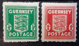 GUERNSEY Guernesey 1941 German Occupation Allemande,  Yvert No  1 & 2 , Half Penny & One Penny Neufs * MH TB - Guernesey