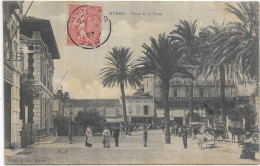 D 83. HYERES.  PLACE DE LA POSTE. CARTE ECRITE - Hyeres